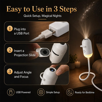 Galaxy Starry Sky Night Light Projector, 2-in-1 Portable with 6 Projection Films, 360° Adjustable Brightness Control Eye‑Caring LED Night Light for Kids Adults Bedroom Home Ceiling Car Decor Gift