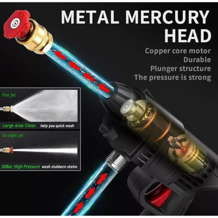 Rechargeable High Pressure Washer Car Gun Portable Pressure Washer Machine For Cleaning Wall, Floor, Solar Panel